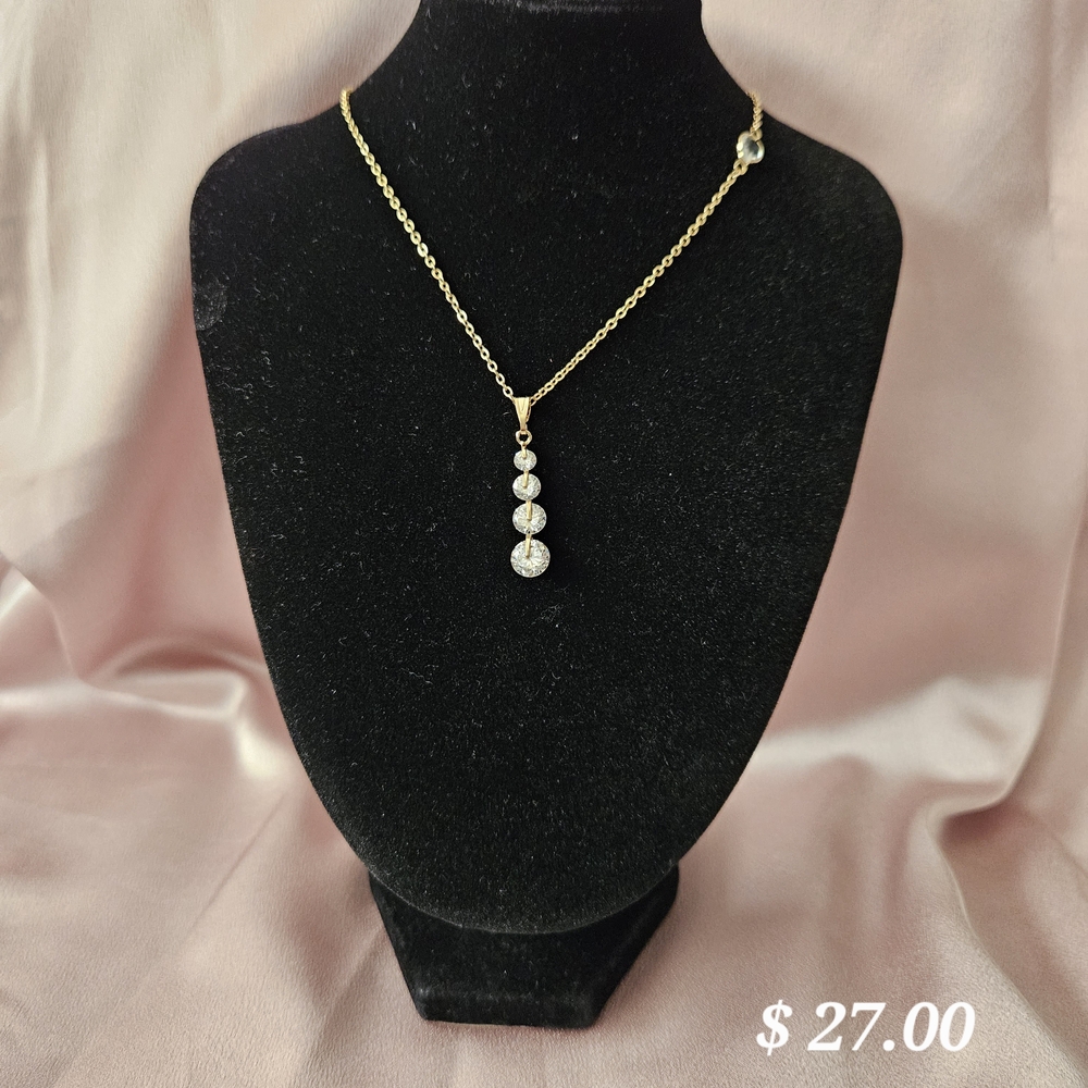 Elegant Gold Necklace with Silver Accents